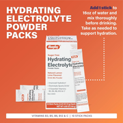 Rugby Sugar-Free Hydrating Electrolyte Powder Packs – 10 Stick Packs (0.45 oz Each) - RMS PRODUCTS