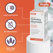 Rugby Sugar-Free Hydrating Electrolyte Powder Packs – 10 Stick Packs (0.45 oz Each) - RMS PRODUCTS