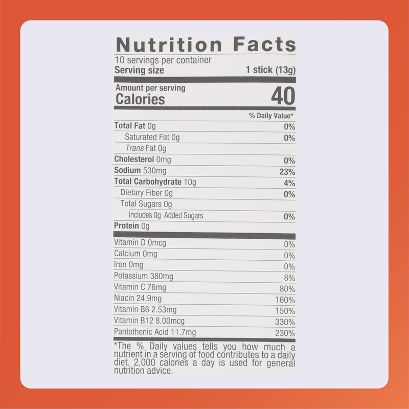 Rugby Sugar-Free Hydrating Electrolyte Powder Packs – 10 Stick Packs (0.45 oz Each) - RMS PRODUCTS