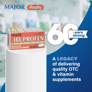 Major Dye-Free Ibuprofen Tablets 200 mg – 100 Tablets | Pain Reliever & Fever Reducer for Sensitive Stomachs - RMS PRODUCTS