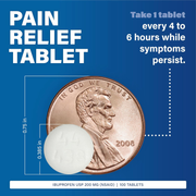 Major Dye-Free Ibuprofen Tablets 200 mg – 100 Tablets | Pain Reliever & Fever Reducer for Sensitive Stomachs - RMS PRODUCTS