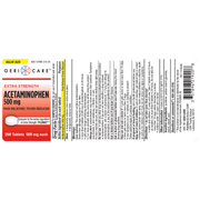 GeriCare Extra‑Strength Acetaminophen 500 mg – High‑Potency Pain Relief & Fever Reducer, 200 Tablets - RMS PRODUCTS