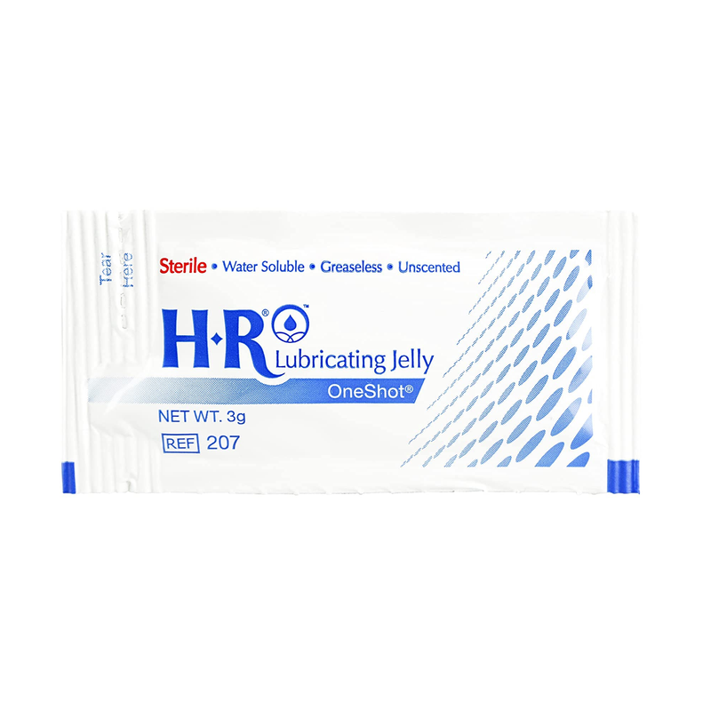 HR Healthcare® OneShot® 3 g Sterile Lubricating Jelly – Single-Use Packet (Model 207) - RMS PRODUCTS