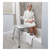 Drive Medical RTL12032KDR Splash Defense™ Transfer Bench with Curtain Guard Protection - RMS PRODUCTS