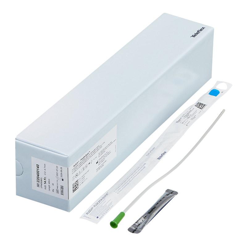 Teleflex Rüsch® FloCath Quick™ Hydrophilic Intermittent Catheter – 14 Fr Straight Tip, 16″ – Model #220400140 - RMS PRODUCTS