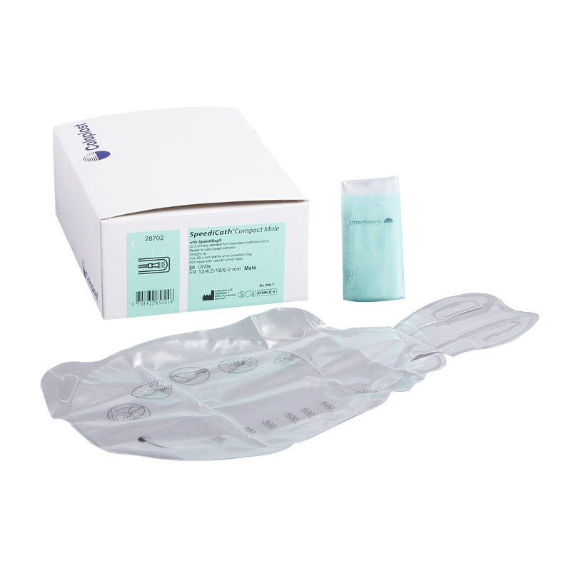 Coloplast SpeediCathÂ® Compact Male Catheter â€“ 12/18â€¯Fr Telescoping Hydrophilic, 13.2â€³, Ready-to-Use â€“ Model #28702 - RMS PRODUCTS