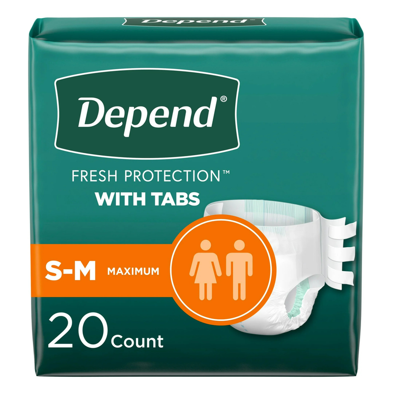 Depend Protection Diapers with Tabs, Maximum - RMS PRODUCTS