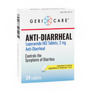 GeriCare Anti‑Diarrheal Caplets – 2 mg Loperamide HCl, 24 Count | Fast-Acting Relief - RMS PRODUCTS