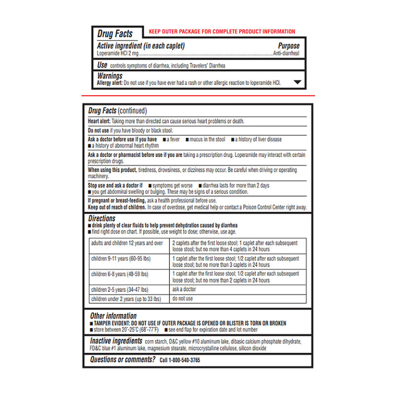 GeriCare Anti‑Diarrheal Caplets – 2 mg Loperamide HCl, 24 Count | Fast-Acting Relief - RMS PRODUCTS