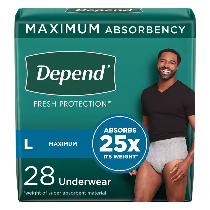 Depend Fresh Protection Underwear for Men, Maximum - RMS PRODUCTS