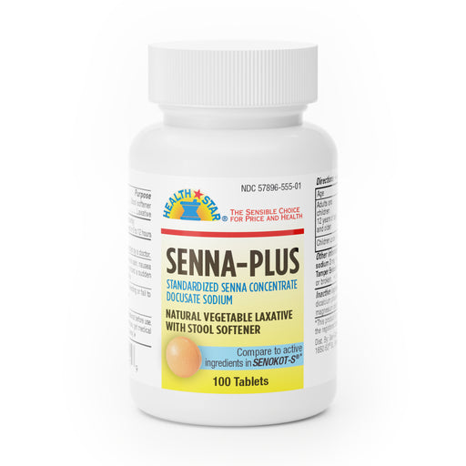 GeriCare Senna Plus – Natural Laxative & Stool Softener, 100 Tablets | Gentle Overnight Constipation Relief - RMS PRODUCTS