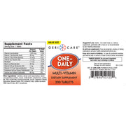 GeriCare One‑Daily Multi‑Vitamin – 200 Tablets | Easy Daily Nutritional Support - RMS PRODUCTS