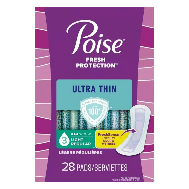 Poise Ultra Thin Pads, Light - RMS PRODUCTS