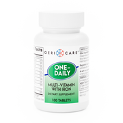 GeriCare One‑Daily Multi‑Vitamin + Iron – 100 Tablets | Daily Nutritional Support with Iron - RMS PRODUCTS
