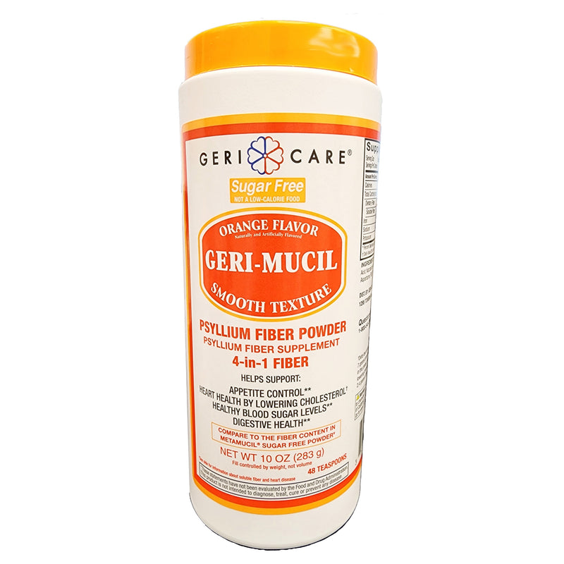 GeriCare Sugar-Free Natural Vegetable Laxative Powder – 10 oz | Orange Flavor, 3.4g per Dose - RMS PRODUCTS