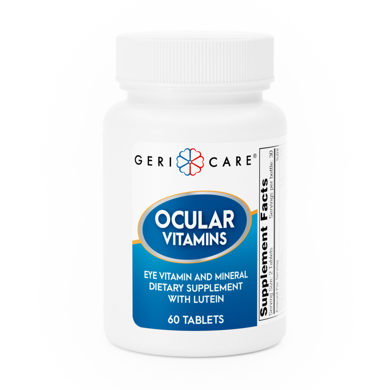 GeriCare Ocular Vitamins with Minerals & Lutein – 60 Tablets | Eye Health Support Supplement - RMS PRODUCTS