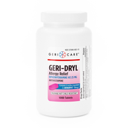 GeriCare Geri-Dryl Allergy Relief – 25 mg Diphenhydramine HCl | 1000 Tablets - RMS PRODUCTS