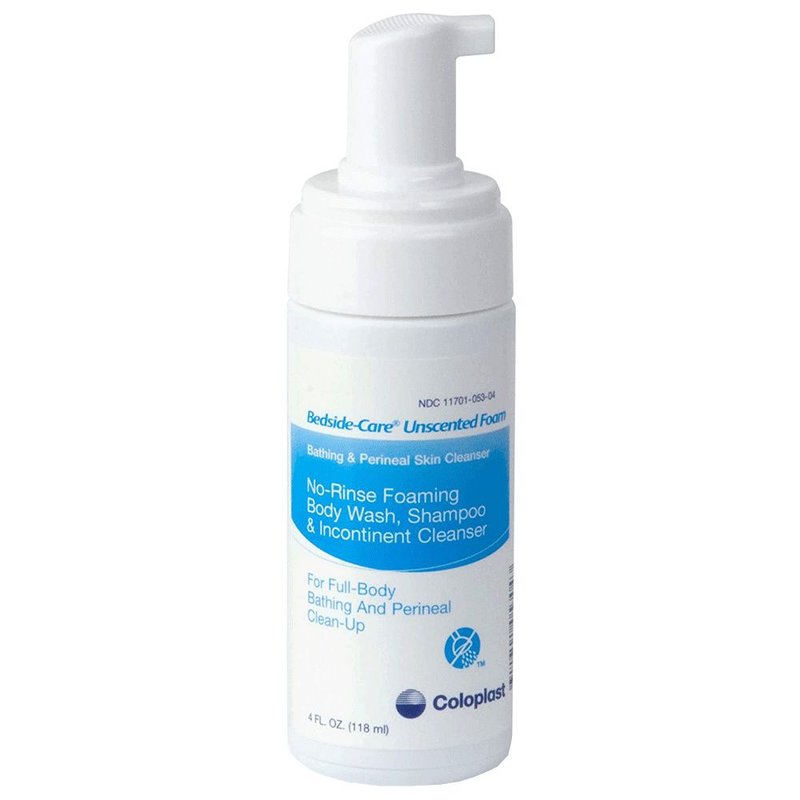 Coloplast Bedsideâ€‘CareÂ® Sensitive Skin Noâ€‘Rinse Foaming Cleanser, 4â€¯oz Pump â€“ Model #7300 - RMS PRODUCTS