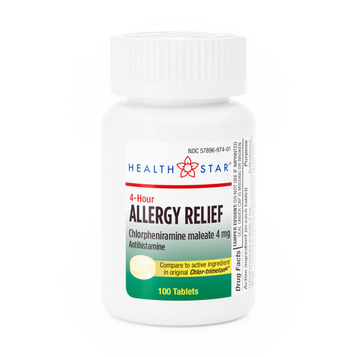 GeriCare Allergy Relief – Chlorpheniramine Maleate 4 mg | 100 Tablets - RMS PRODUCTS