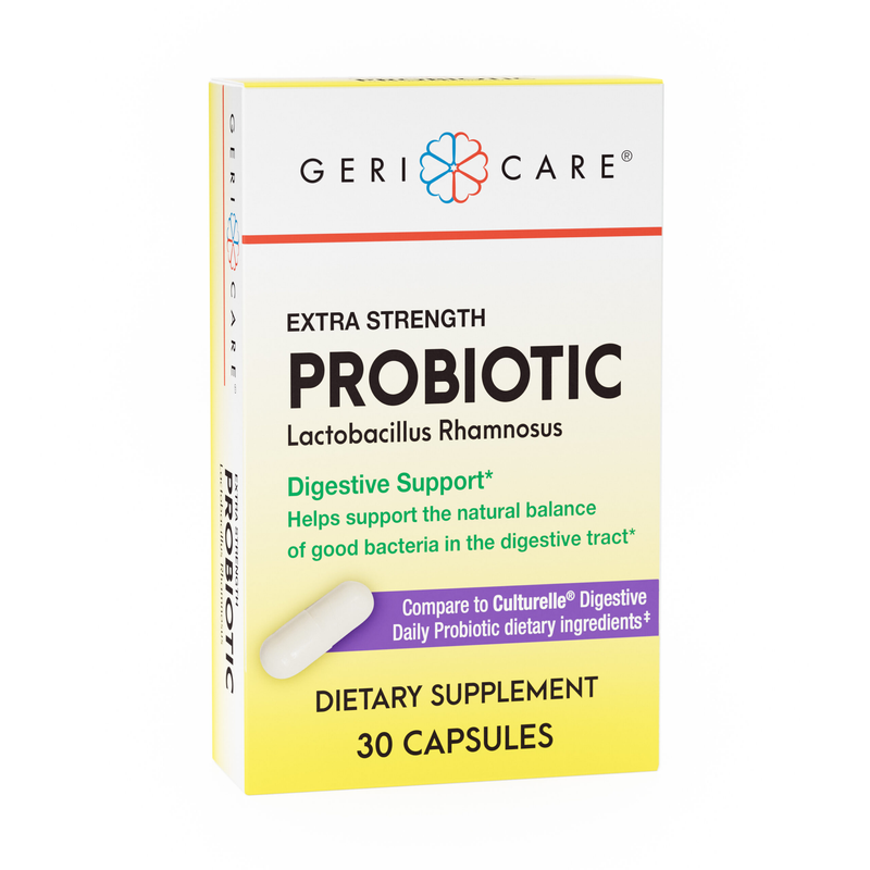 GeriCare Extra-Strength Probiotic Capsules – 30 Count | Daily Digestive & Immune Support - RMS PRODUCTS