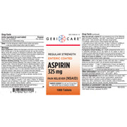 GeriCare Enteric-Coated Aspirin 325 mg – 1000 Tablets | Pain Reliever & Fever Reducer - RMS PRODUCTS