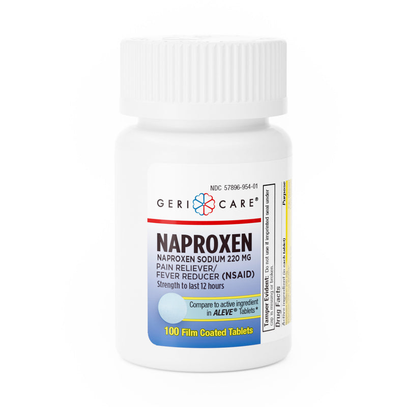 GeriCare Naproxen Sodium 220 mg – 100 Tablets | Long-Lasting Pain Reliever & Fever Reducer - RMS PRODUCTS