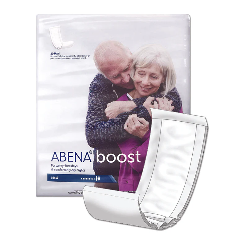 Abena Abriâ€‘Let â€œFlowâ€‘Thruâ€ Maxi Booster Pads â€“ 6.3â€³â€¯Ã—â€¯24â€³, Textile-Back, 20â€‘Count Bag - RMS PRODUCTS