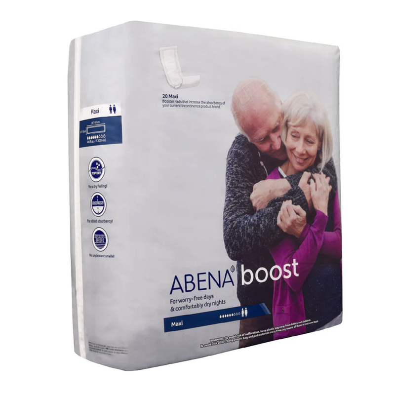 Abena Abriâ€‘Let â€œFlowâ€‘Thruâ€ Maxi Booster Pads â€“ 6.3â€³â€¯Ã—â€¯24â€³, Textile-Back, 20â€‘Count Bag - RMS PRODUCTS