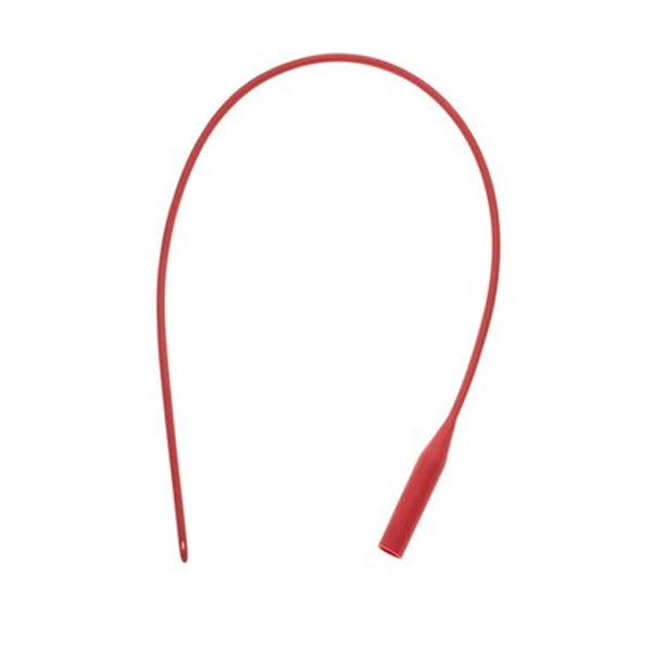 Amsino AMSure® Red Rubber Urethral Catheters – Straight Tip, Sterile, Latex (Sizes 10–20 Fr) - RMS PRODUCTS