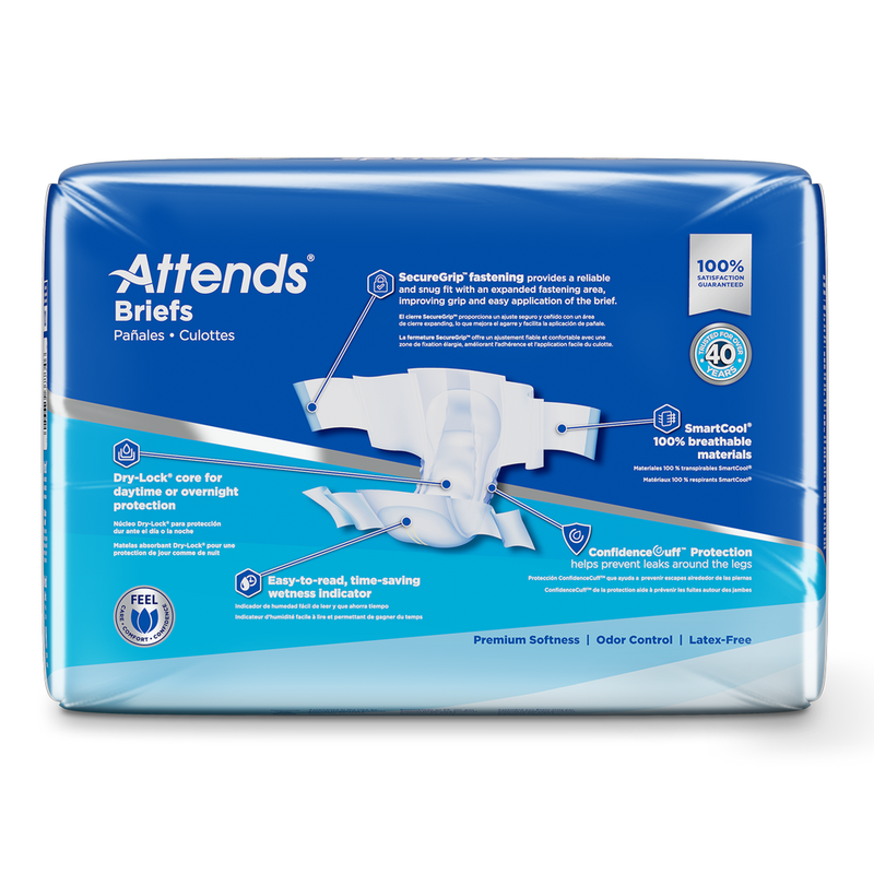 Attends Adult Incontinence Briefs â€“ Ultimate Absorbency, Unisex - RMS PRODUCTS