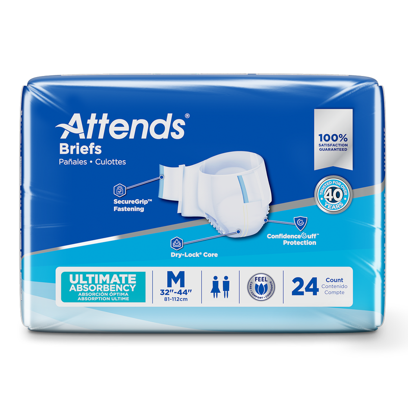 Attends Adult Incontinence Briefs â€“ Ultimate Absorbency, Unisex - RMS PRODUCTS