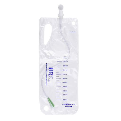 HRâ€¯HealthcareÂ® TruCathÂ® CSC14 Closedâ€‘System Catheter â€“ 14â€¯Fr Ã— 16â€³, Preâ€‘Lubricated, with 1100â€¯mL Collection Bag - RMS PRODUCTS