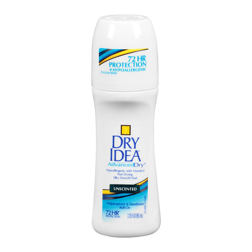 Dry Idea Antiperspirant Deodorant Roll On, Unscented, 3.25 fl oz - RMS PRODUCTS