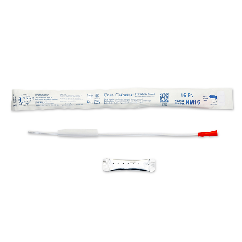 Convatec Hydrophilic Cure™ 16 Fr × 16″ Straight Catheter (Model HM16) - RMS PRODUCTS
