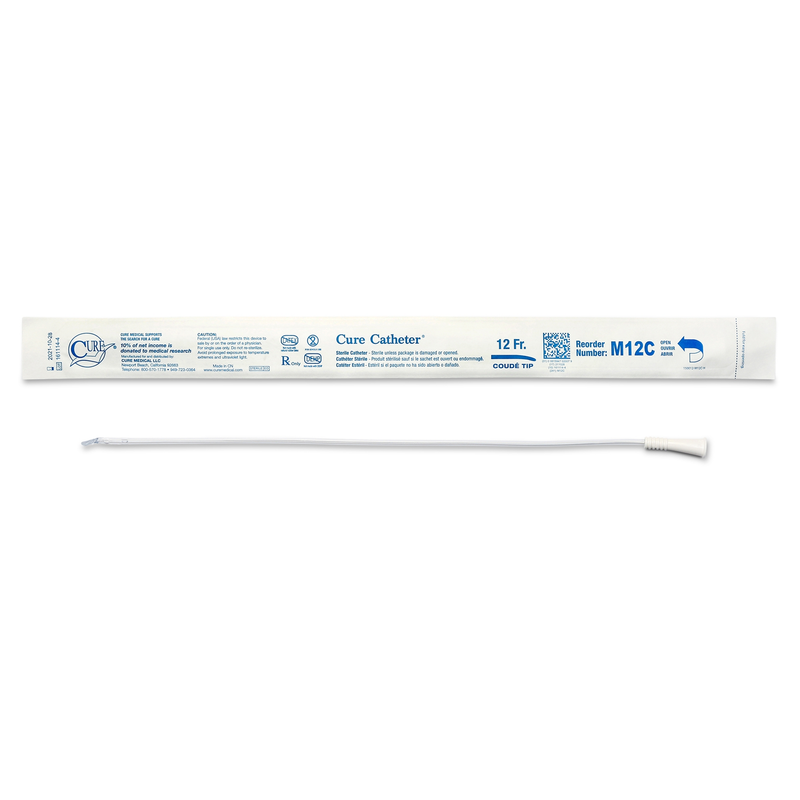 Convatec Cure Ultra™ 12 Fr × 16″ Pre‑Lubricated Coudé Catheter (Model M12C) - RMS PRODUCTS