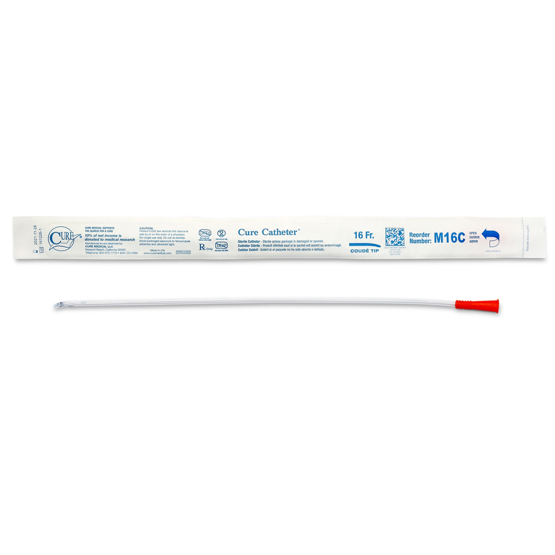 Convatec Cure™ Ultra 16 Fr × 16″ Coudé Catheter (Model M16C) - RMS PRODUCTS