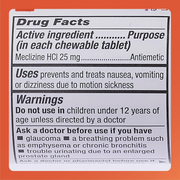 Rugby Meclizine 25 mg – 100 Chewable Tablets | Motion Sickness & Vertigo Relief - RMS PRODUCTS