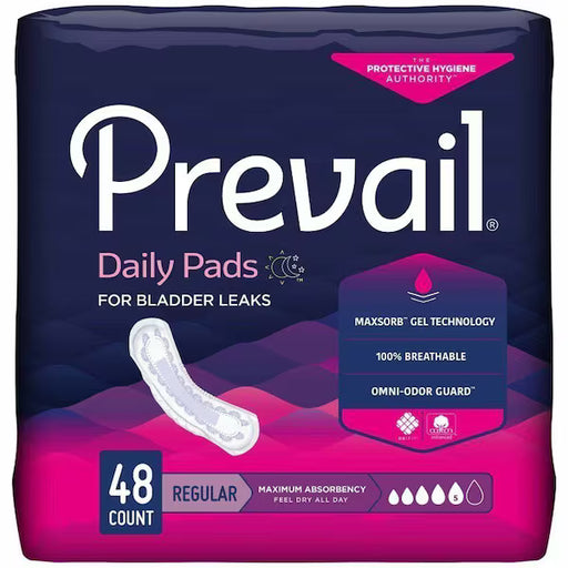 Prevail Incontinence Bladder Control Pads for Women, Maximum Absorbency, 48 Count - RMS PRODUCTS
