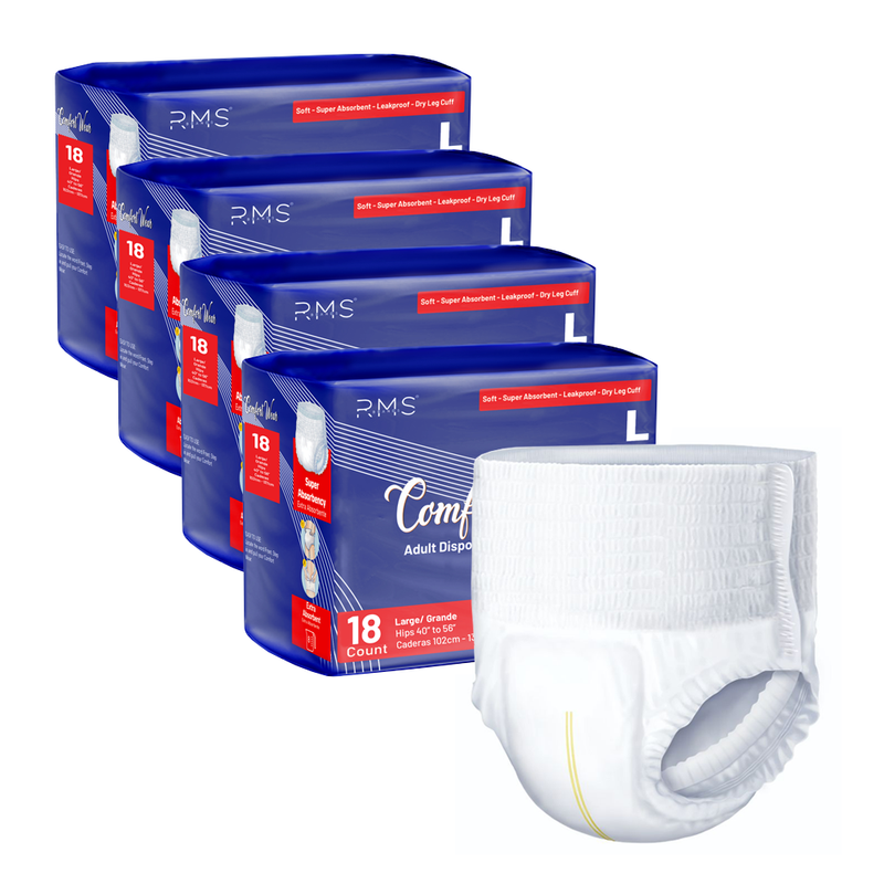 RMS BRANDS Adult Disposable Pull Ups - Large (18 Count) - RMS PRODUCTS