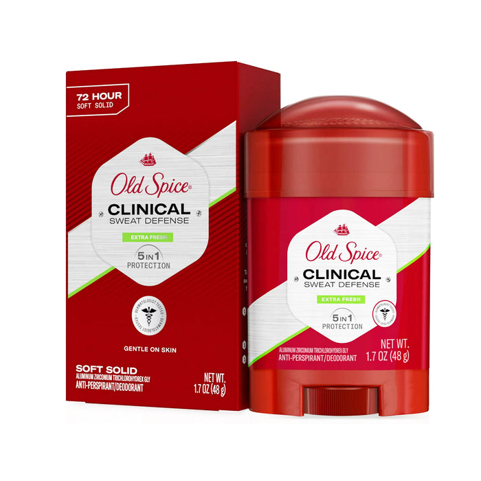 Old Spice Clinical Sweat Defense Anti-perspirant Deodorant for Men, 72 Hour, Extra Fresh, 1.7 Oz - RMS PRODUCTS