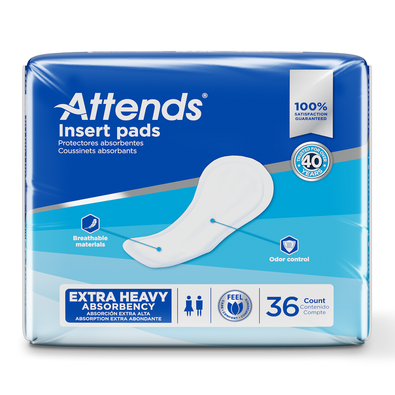 Attends Adult Incontinence Insert Pads, Extra Heavy Absorbency - RMS PRODUCTS