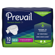 Prevail Adult Incontinence Bariatric Briefs with Tabs for Men & Women, Ultimate Absorbency - RMS PRODUCTS