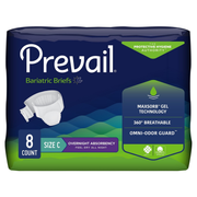 Prevail Adult Incontinence Bariatric Briefs with Tabs for Men & Women, Ultimate Absorbency - RMS PRODUCTS