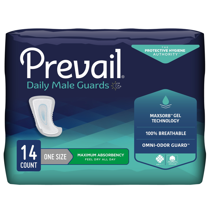 Prevail Daily Incontinence Male Guards, Maximum Absorbency - RMS PRODUCTS