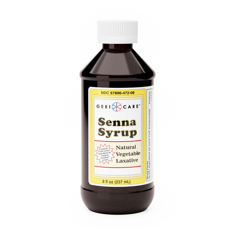 GeriCare Sennosides Syrup – 8.8 mg Natural Vegetable Laxative | 8 fl oz (237 mL) - RMS PRODUCTS