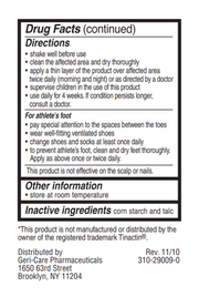 GeriCare Tolnaftate Antifungal Powder 1% – 1.5 oz | Relief for Athlete’s Foot, Jock Itch & Ringworm - RMS PRODUCTS