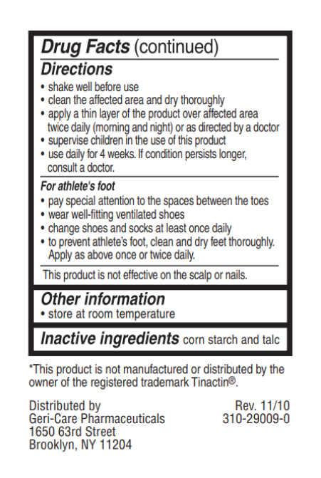 GeriCare Tolnaftate Antifungal Powder 1% – 1.5 oz | Relief for Athlete’s Foot, Jock Itch & Ringworm - RMS PRODUCTS