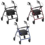 Drive Medical Aluminum Rollator, 6" Casters - RMS PRODUCTS