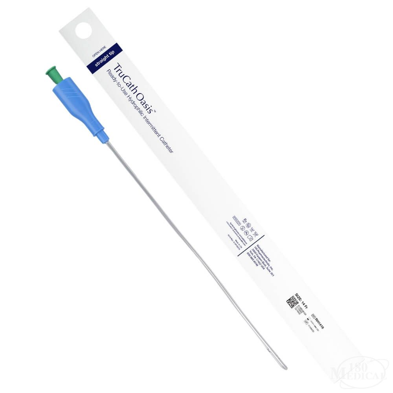 TruCath® Oasis™ Ready‑to‑Use Hydrophilic Straight Catheter – 14 Fr × 16″ (Model RH1416) - RMS PRODUCTS
