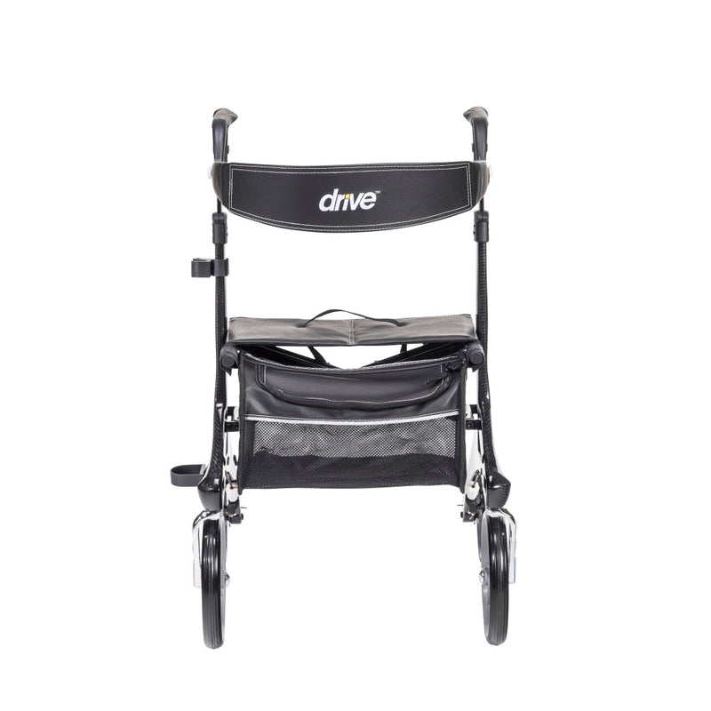Drive Medical Nitro Elite CF Carbon Fiber Rollator | 12 lbs | 10" Wheels | Foldable | 300 lb Capacity